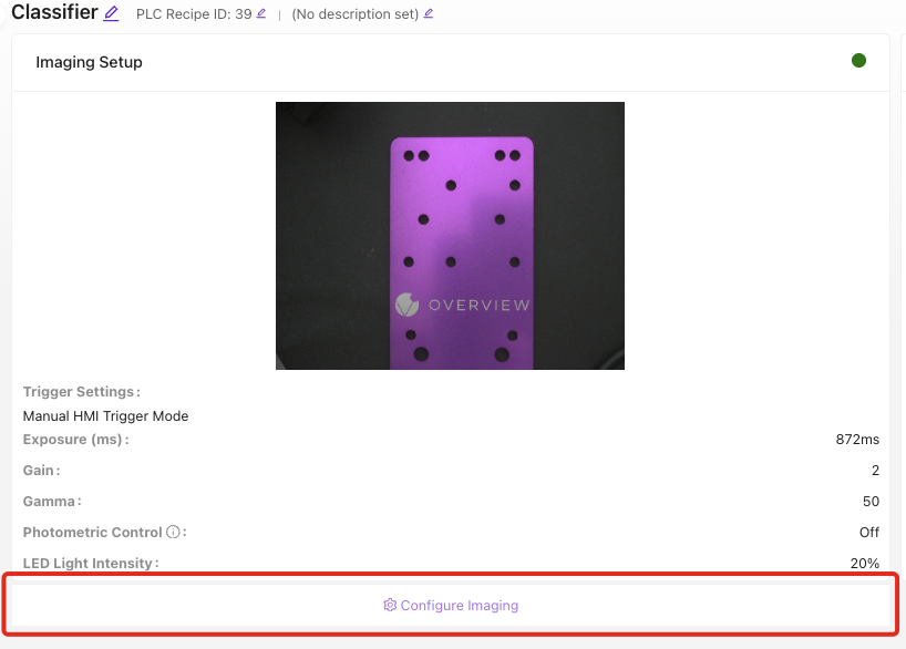 Configuración de Imagen